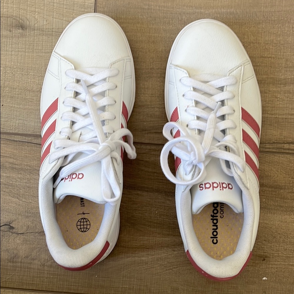 Adidas White and Pink Sneakers